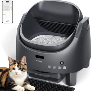 Arenero automático FEELNEEDY con limpieza inteligente y olores neutralizados