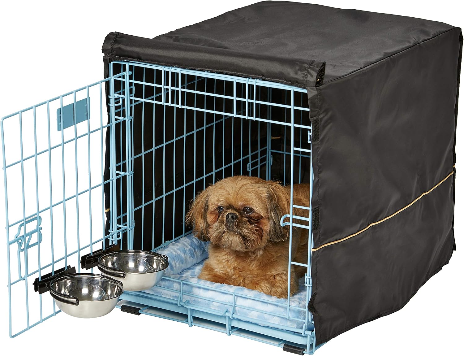 Kit inicio iCrate Blue Fashion para perros pequeños (61 cm)