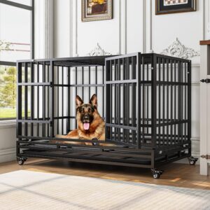 Jaula indestructible TIMHAKA 48" para perros grandes