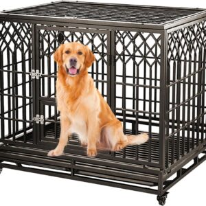 Jaula perro resistente con bandeja extraíble - Estilo mueble