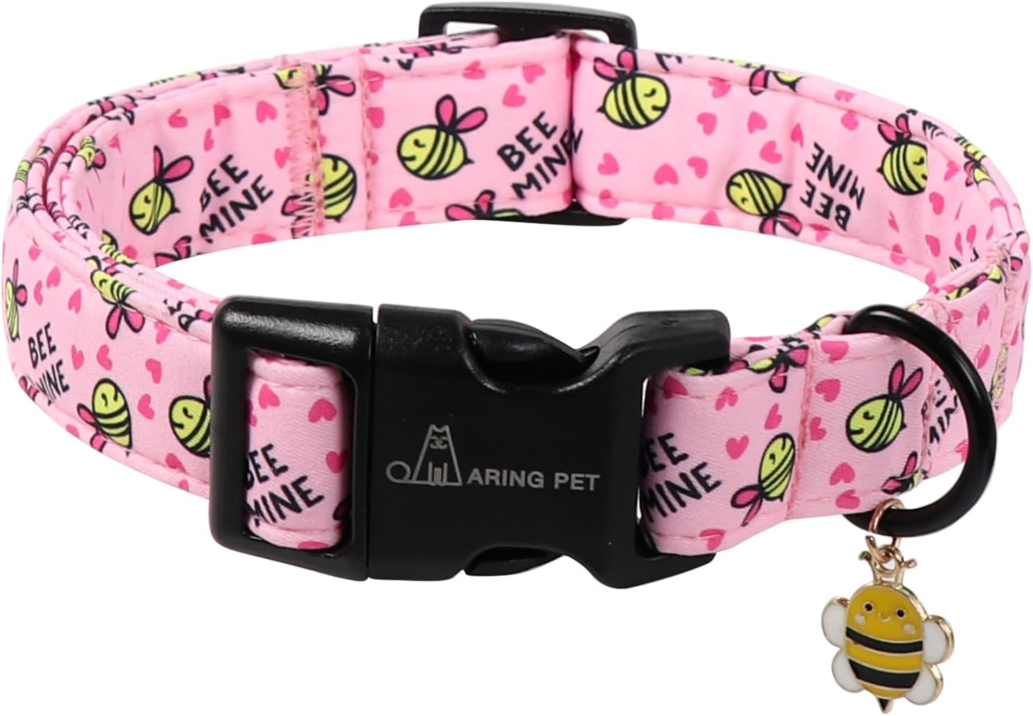 Collar ARING PET rosa con abejas para perros