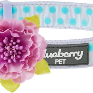 Blueberry Pet Collar San Valentín morado pastel talla L
