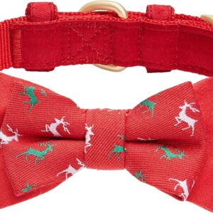 Collar de reno Blueberry Pet con pajarita desmontable