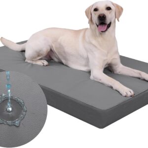 Cama ortopédica doble para perros medianos, gris