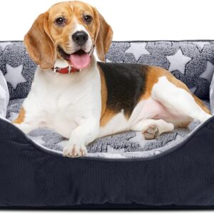 FURTIME Cama Perro Mediano Antiestrés - Colchón Lavable