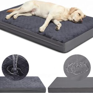 Cama ortopédica para perros 88x55 cm, impermeable y lavable
