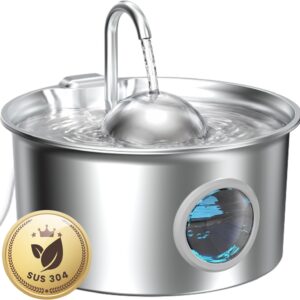 Fuente Gatos Acero Inoxidable 2.6L | Bebedero Automático DCTROD