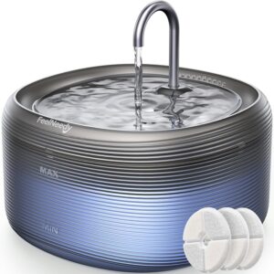 FEELNEEDY Fuente Gatos 3,2L, Grifo y Cascada, Ultra Silenciosa