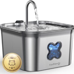 Fuente para gatos FEELNEEDY 2,8L acero inoxidable