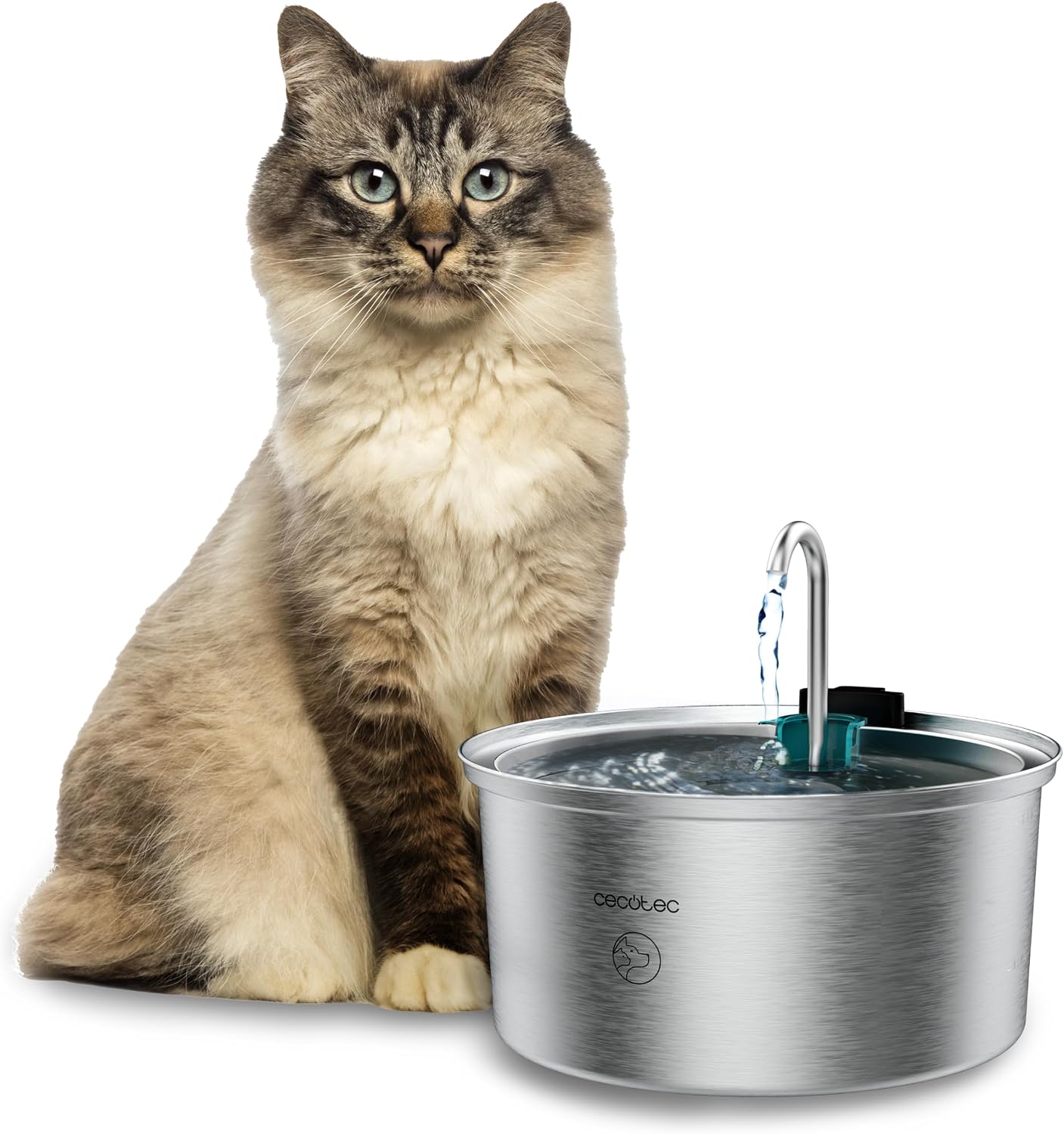 Fuente para Gatos Pumba 3200 Refresh CECOTEC - Acero Inox 3,2L IPX4