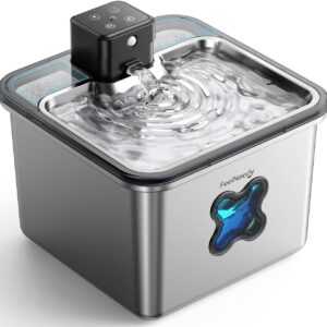 FEELNEEDY Fuente Gatos Inalámbrica 3.2L Acero Inox