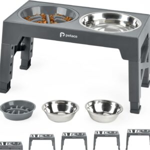 Comedero elevado Petace para perros 5 alturas ajustables