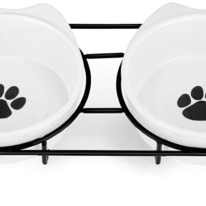 PETTOM Plato elevador cerámico para gatos y perros