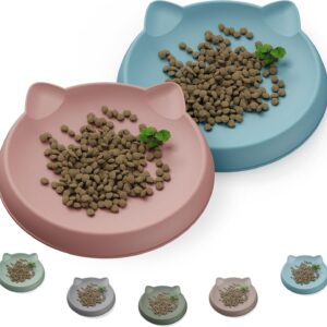 Cuencos para gatos y mascotas de silicona, diseño anti-fatiga (2 uds.)