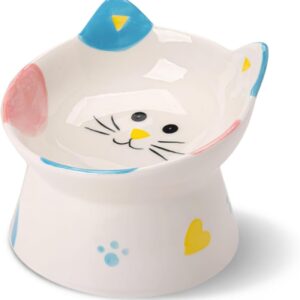 Comedero cerámico elevado para gatos Siocok 15°