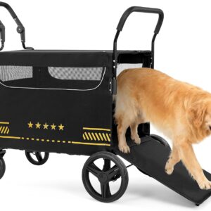 Cochecito plegable para perros grandes hasta 80 kg