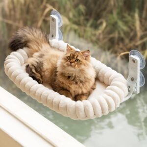 Hamaca para gatos EDAGNY plegable, felpa reversible
