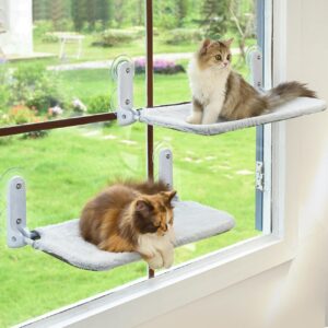 Zoratoo 2 Hamacas Plegables para Gatos con Marco de Metal