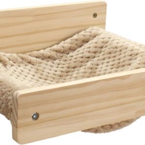 Hamaca para gatos Kerbl Pet Timber, madera, topo, 38x33,5 cm