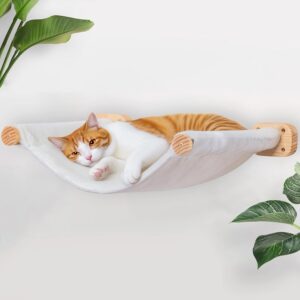 Hamaca para gatos PELUOMOZ, 2 lados, madera, hasta 15 kg