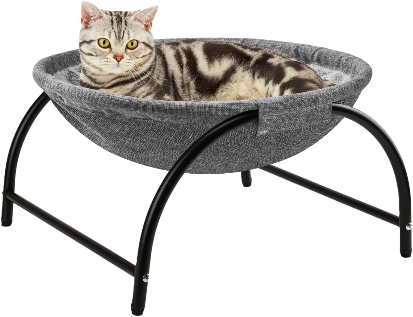 Hamaca para gatos LIFLIX, cama elevada gris, exterior e interior