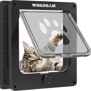 Puerta para gatos Wordcam con bloqueo de 4 vías