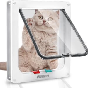 Puerta para gatos Rubessia 4 vías con cierre magnético XL