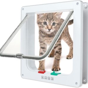 Puerta para mascotas NEWFUN 4 vías, magnética y telescópica