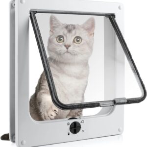 Puerta para gatos Sailnovo resistente intemperie 25x29 cm