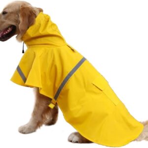 Mikayoo - Impermeable ajustable para perros, con capucha