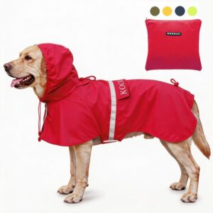 Impermeable KOOGAL rojo para perros grandes (6XL)