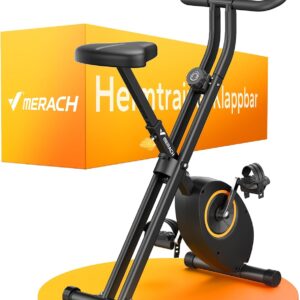 MERACH Bicicleta Estática Plegable con Resistencia Magnética