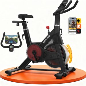 Bicicleta estática HXD-ERGO: Resistencia ajustable y monitor LCD