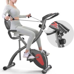 Bicicleta estática plegable PROIRON con respaldo y 8 niveles