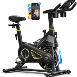 YPOO Bicicleta Estática Plegable con Soporte Tablet y Clases Online