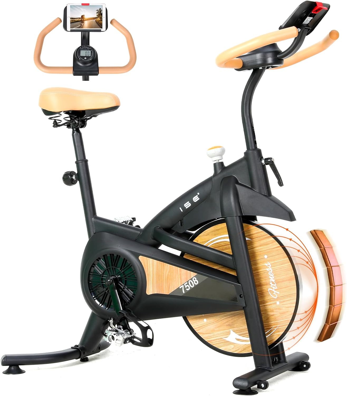 Bicicleta estática ISE con resistencia magnética 8 kg