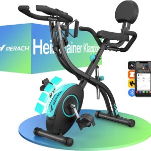 MERACH Bicicleta Estática 4 en 1 con App y Resistencia Magnética