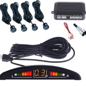 SQUADO Sensores aparcamiento 4 uds. con pantalla LED y alarma acústica