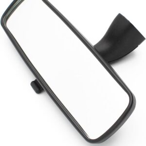 Espejo interior para Peugeot 207, negro/transparente 22x6,5 cm