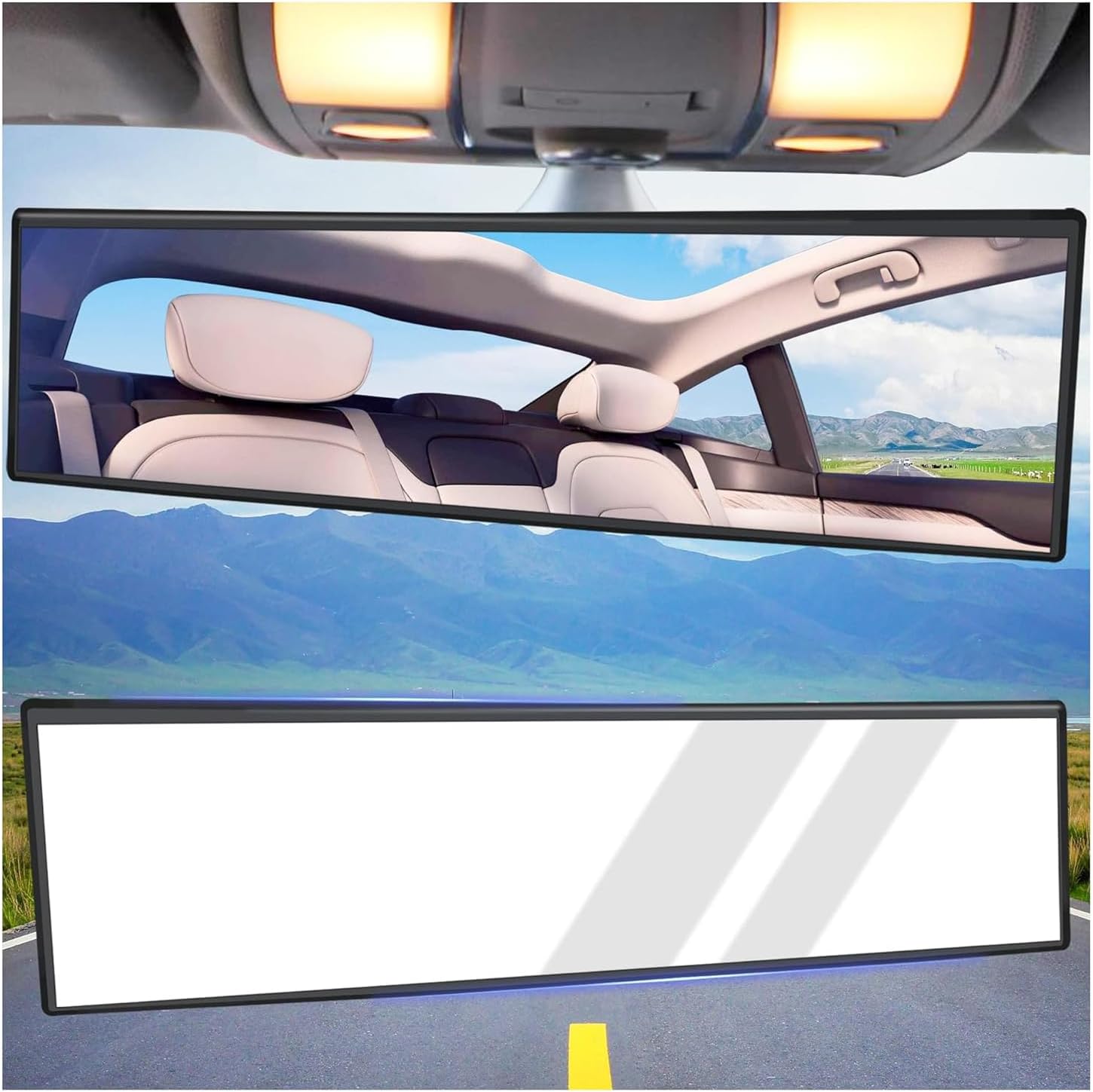 Espejo Retrovisor Coche Gran Angular 31 cm GTLM