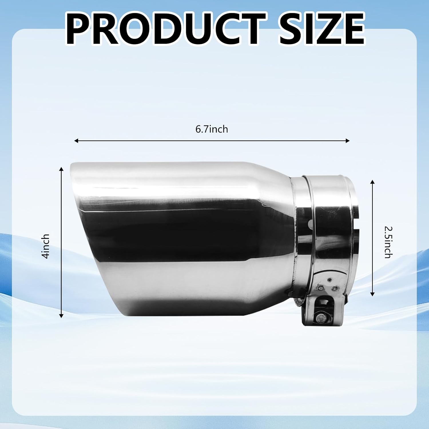 Puntas de escape acero inoxidable 170 mm Ysislybin (2 uds)