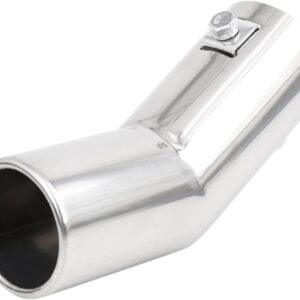 Tubo silenciador escape 48 mm acero cromado Uxcell