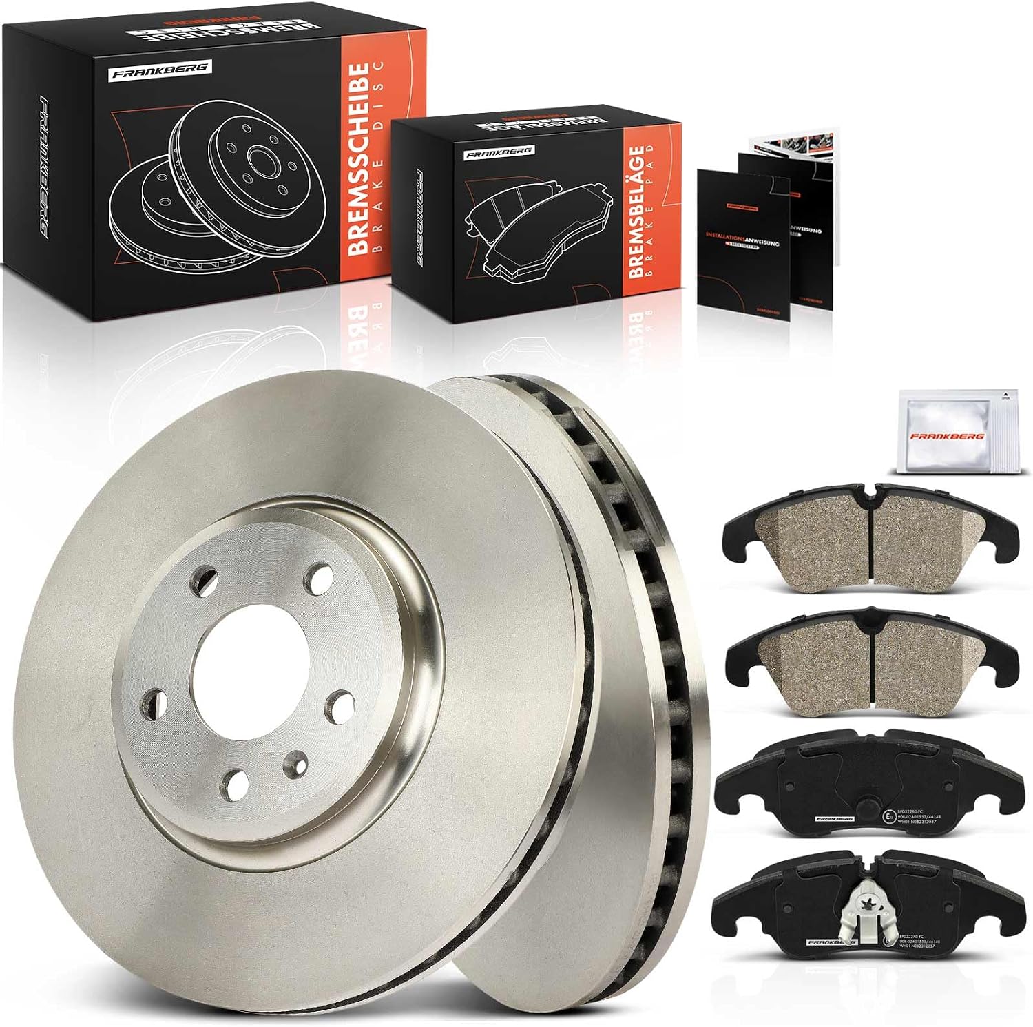 Frankberg Kit freno delantero A4 B8 2007-2011 (2 discos + 4 pastillas)