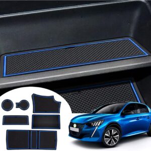 GAFAT Alfombrillas para Peugeot 208/e-208 y 2008/e-2008 (azul)