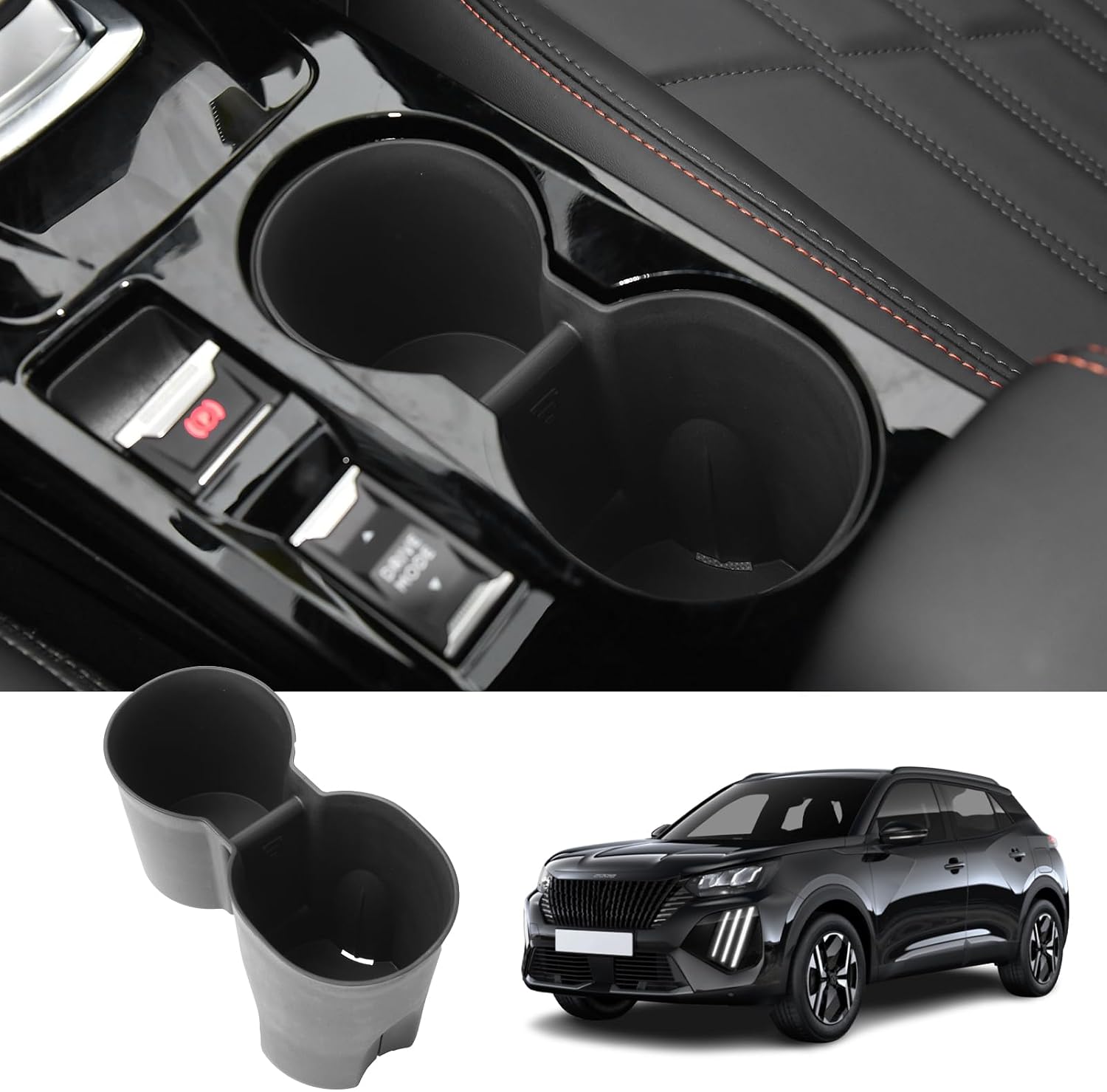 Soporte bebidas LUWU para Peugeot 208/2008 automático