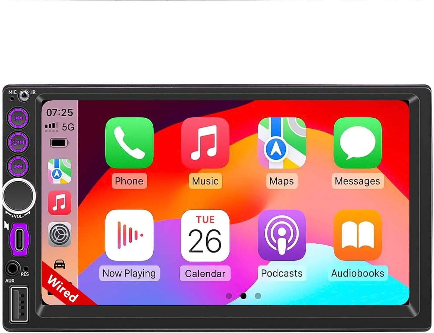 Autorradio Doble DIN 6,9'' CarPlay y Android Auto