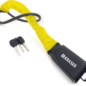 KRASER KR882Y - Antirrobo coche con bloqueo volante y cinturón, alta seguridad
