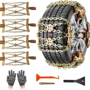 Cadenas de nieve Oziral 4 piezas ajustables para coche