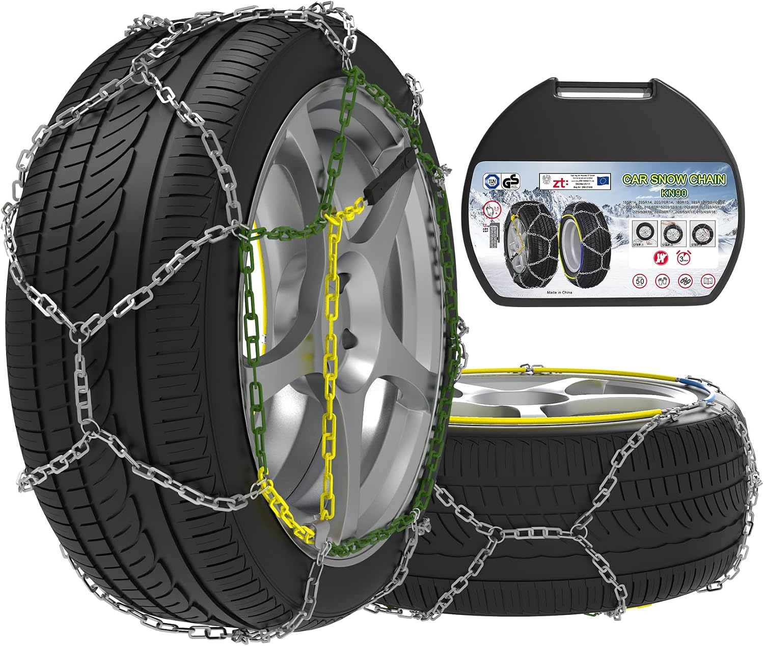 Cadenas nieve acero 12 mm LEYAOYAO (KN90)