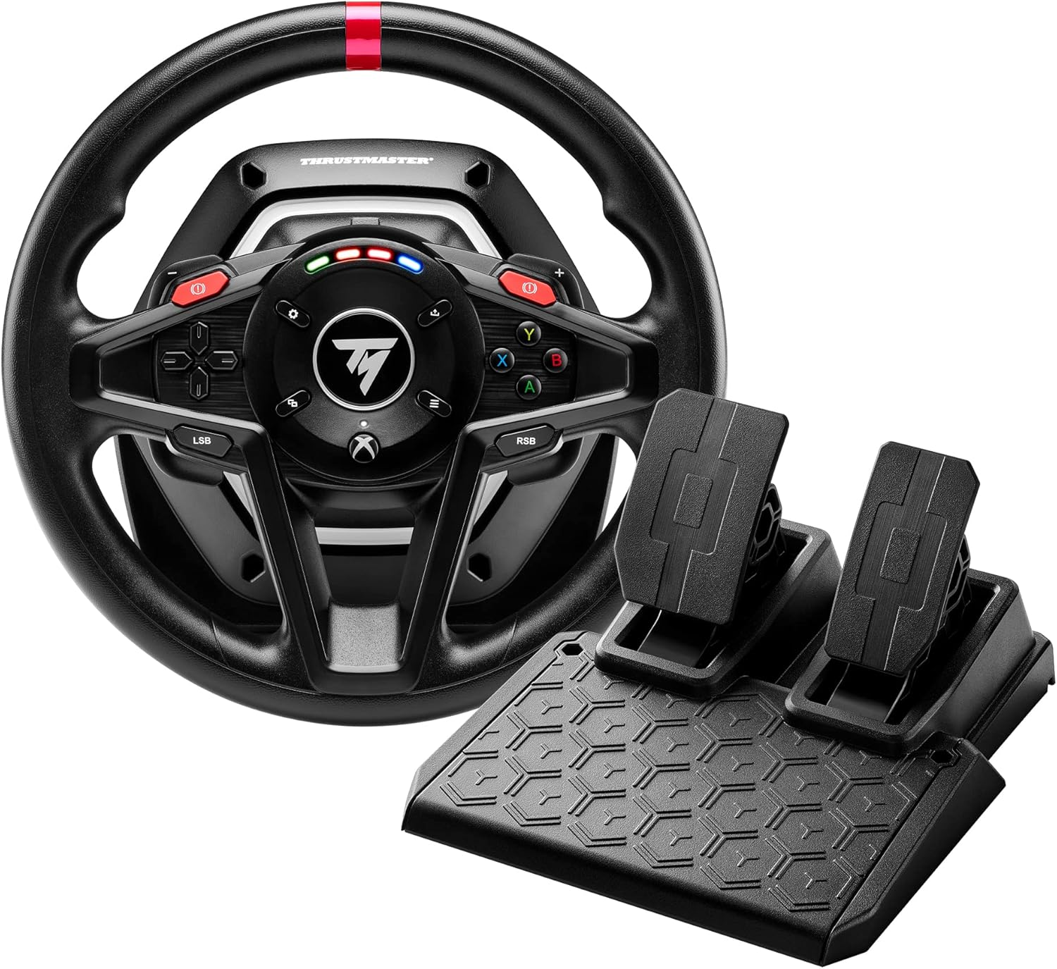Thrustmaster T128 – Volante de carreras con Force Feedback y pedales magnéticos